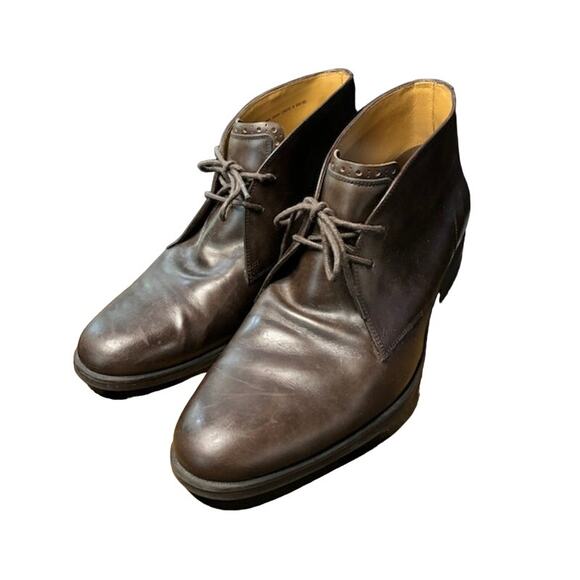 Cole Haan shoes men's chukka boots dark brown leather dress shoes sz 10.5 - Picture 2 of 8